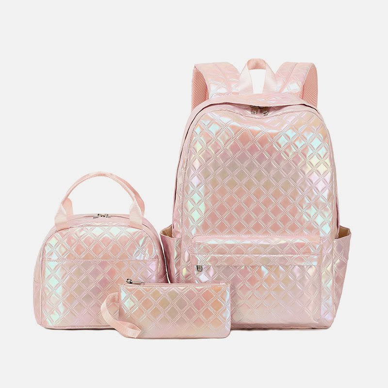 3Pcs Tie-Dye School Bag Set Backpack Lunch Bag Pencil Case