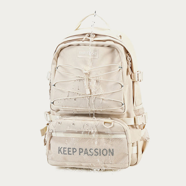 KEEP PASSION School Backpack for Teen College with Detachable Waist Pack
