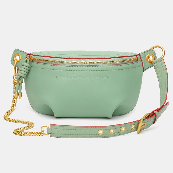 Genuine Leather Large Capacity Crossbody Bag Waist Bag