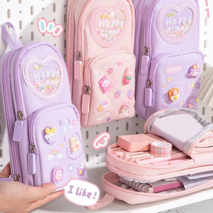 Cute Mini Backpack Pen Pouch Stationery Storage for Girls Teens