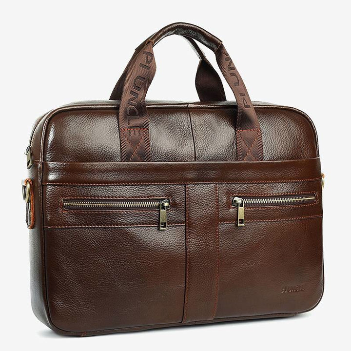 Genuine Leather Large Capacity Retro Briefcase