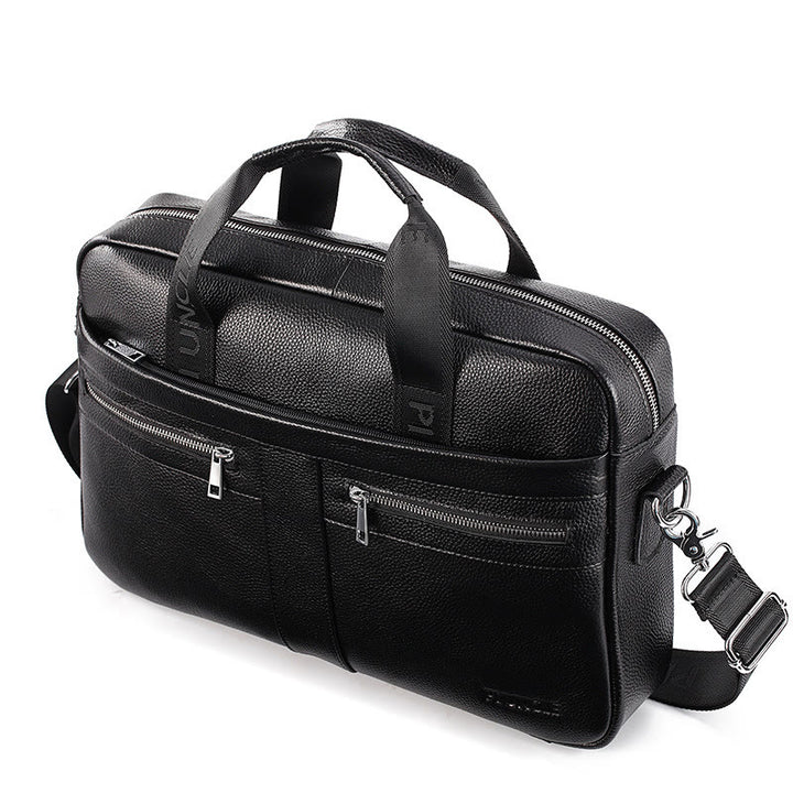 Genuine Leather Large Capacity Retro Briefcase