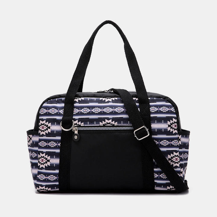 Large Capacity Tote Bag Retro Bohemian Print Crossbody Shoulder Purse