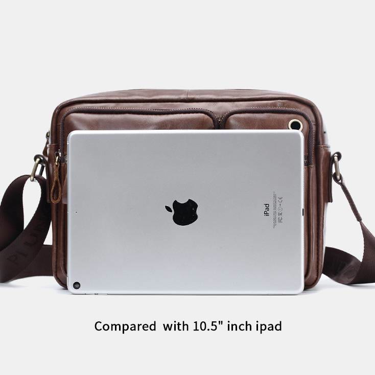 Messenger Bag For Men Business Solid Color Roomy Crossbody Bag