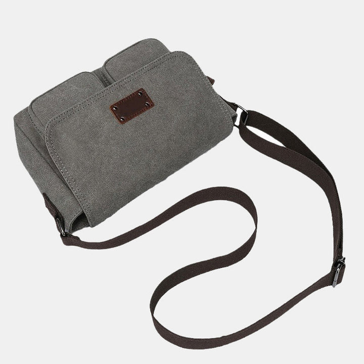 Vintage Small Canvas Messenger Bag Shoulder Purse Crossbody Bag for Men