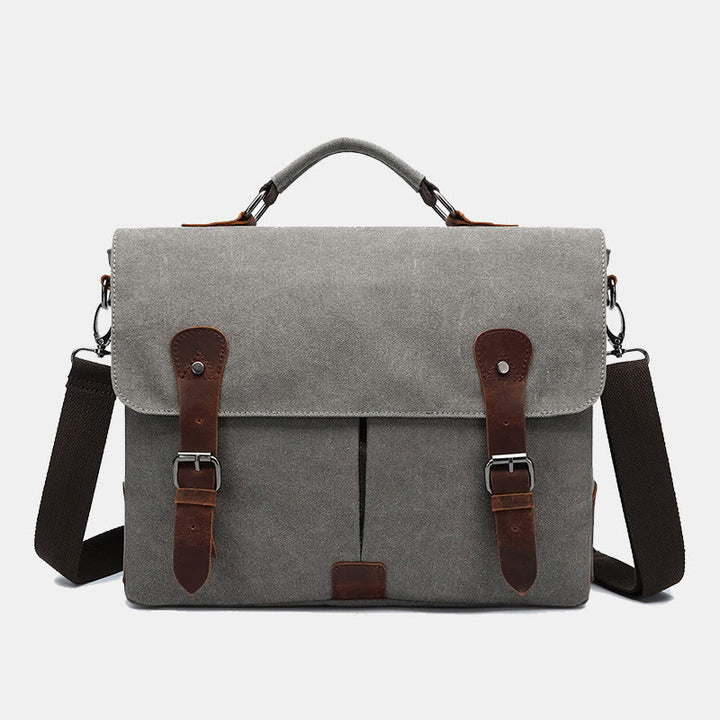Canvas Messenger Bag 13 Inch Laptop Shoulder Bag Crossbody Purse