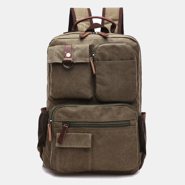 Retro Multi-Pocket Backpack School Bookbag Travel Daypack Laptop Bag