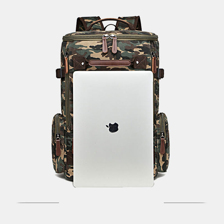Large Capacity Military Canvas Backpack Travel Daypack Laptop Backpack