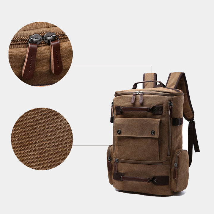 Large Capacity Military Canvas Backpack Travel Daypack Laptop Backpack
