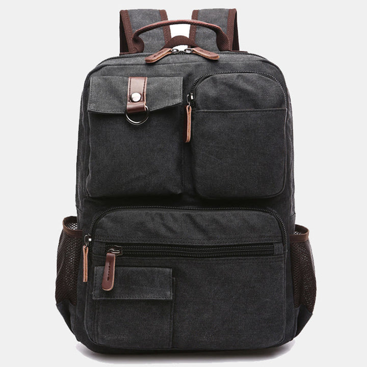 Retro Multi-Pocket Backpack School Bookbag Travel Daypack Laptop Bag
