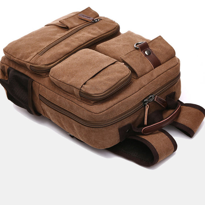 Retro Multi-Pocket Backpack School Bookbag Travel Daypack Laptop Bag