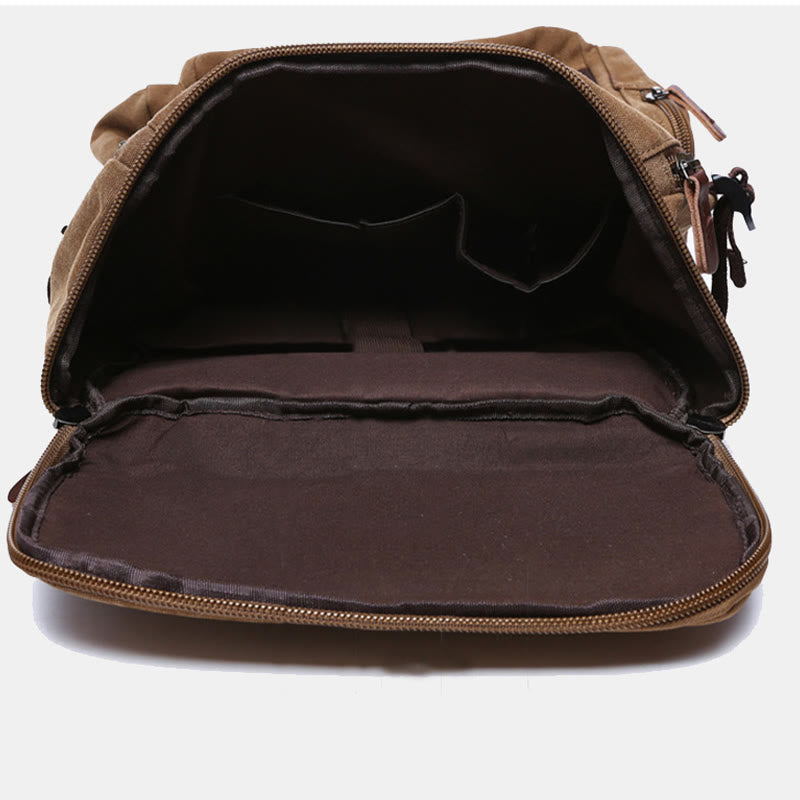 Large Capacity Military Canvas Backpack Travel Daypack Laptop Backpack