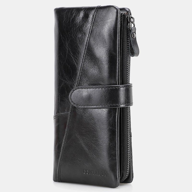 Multi-Card Genuine Leather Wallet - Black - image 18