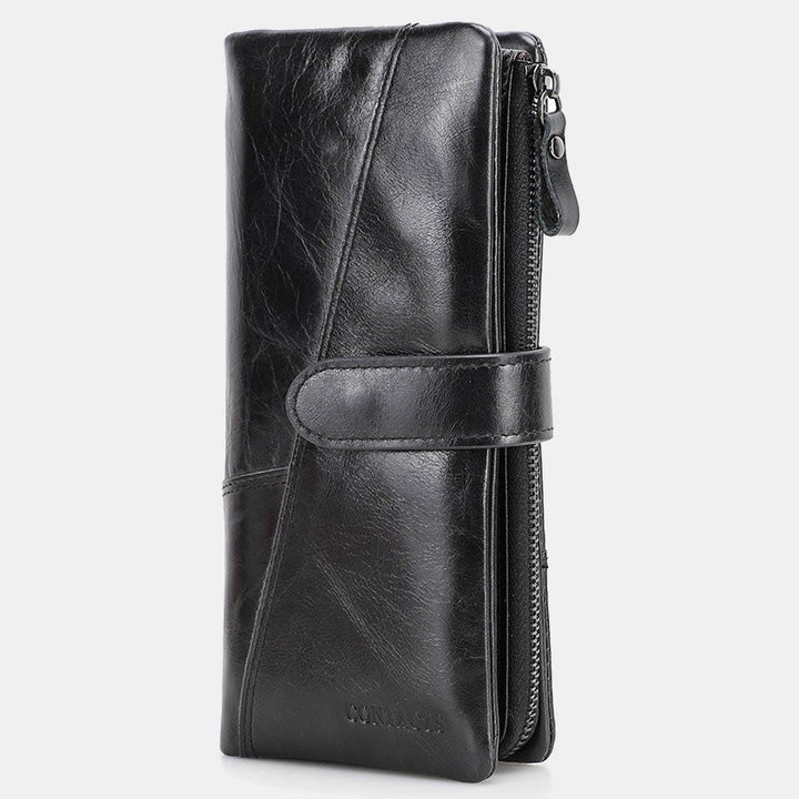 Multi-Card Genuine Leather Wallet - Black - image 18