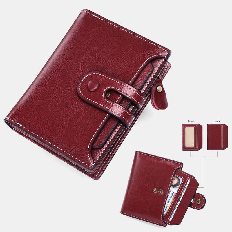 Women's Genuine Leather Bifold RFID Blocking Compact Wallet - image 0
