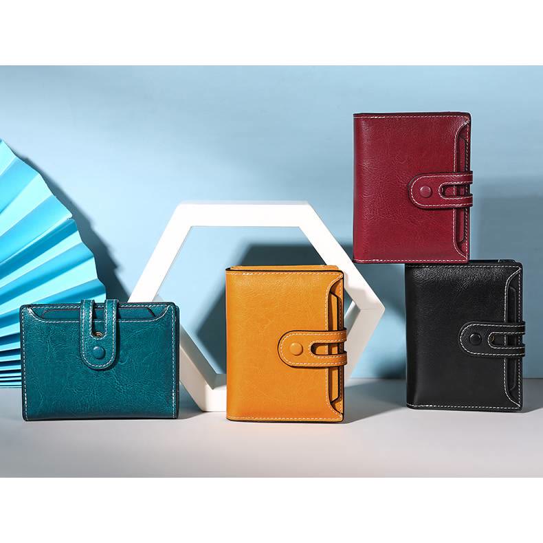 Women's Genuine Leather Bifold RFID Blocking Compact Wallet - image 5