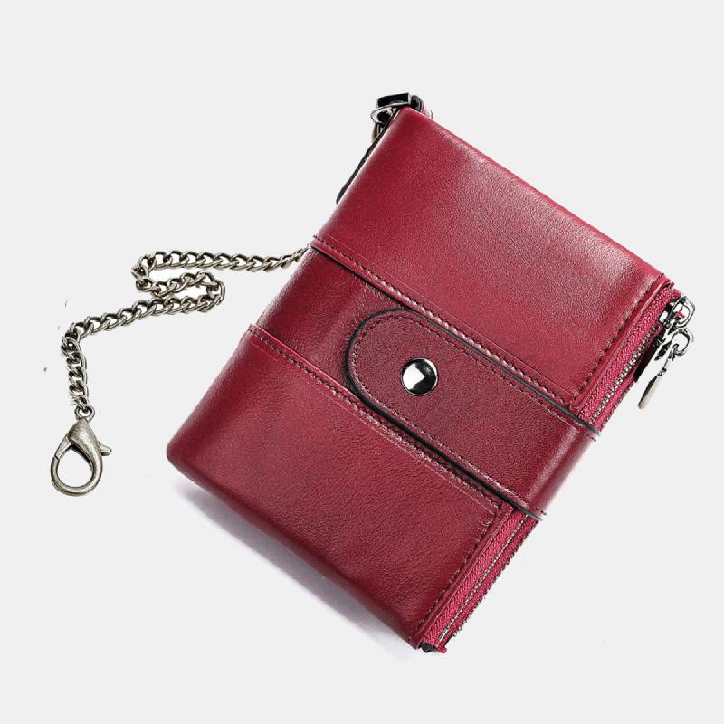 RFID Blocking Genuine Leather Wallet Card Holder