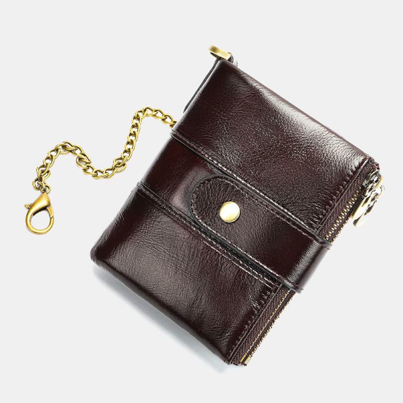 RFID Blocking Genuine Leather Wallet Card Holder