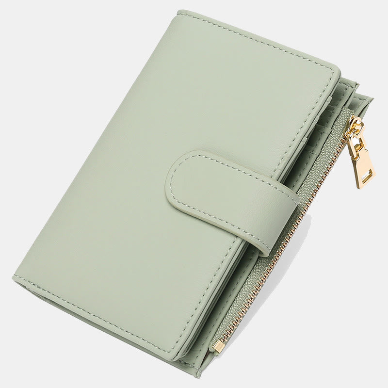 RFID Blocking Trifold Leather Wallet for Women with Zip Coin Pocket - image 6