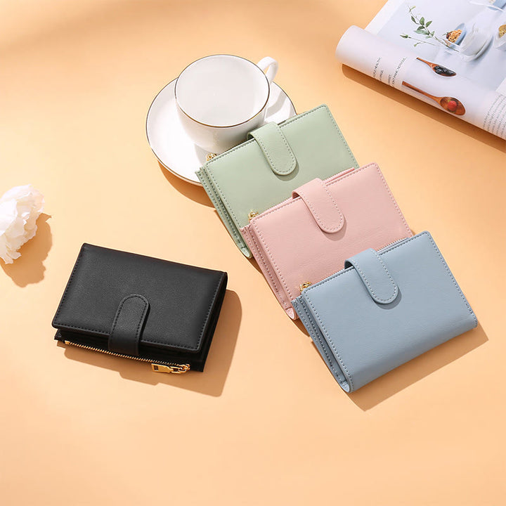 RFID Blocking Trifold Leather Wallet for Women with Zip Coin Pocket - image 5