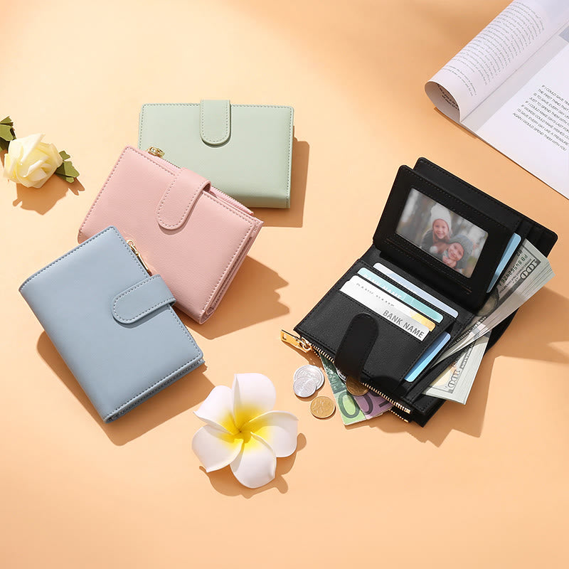 RFID Blocking Trifold Leather Wallet for Women with Zip Coin Pocket - image 4