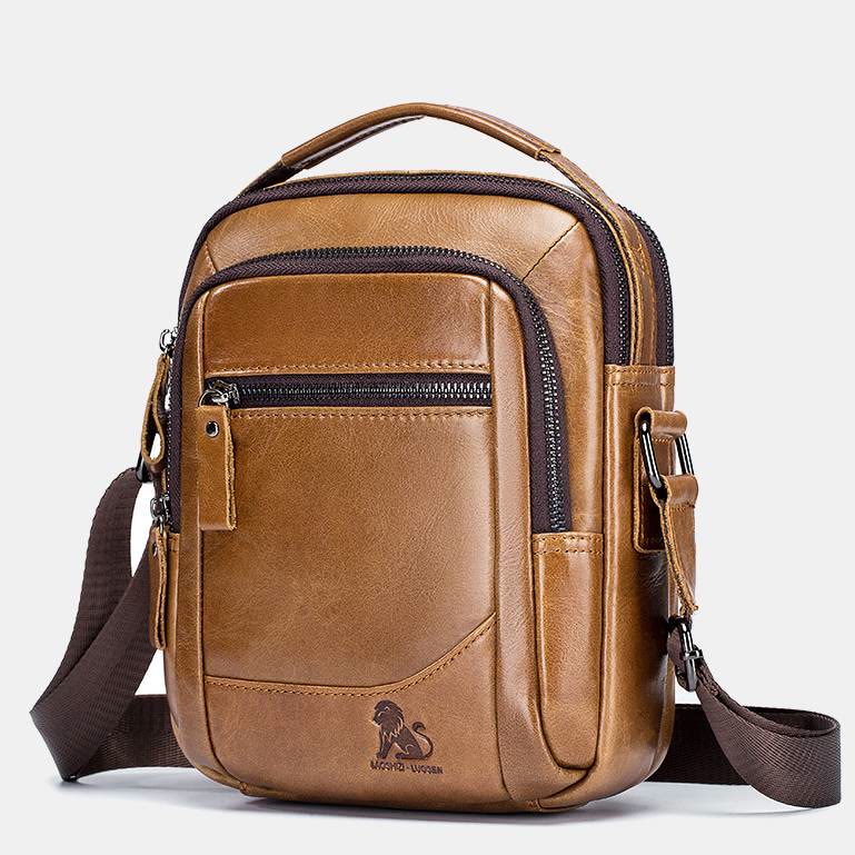 Genuine Leather Vintage Crossbody Bag - Peru - image 0