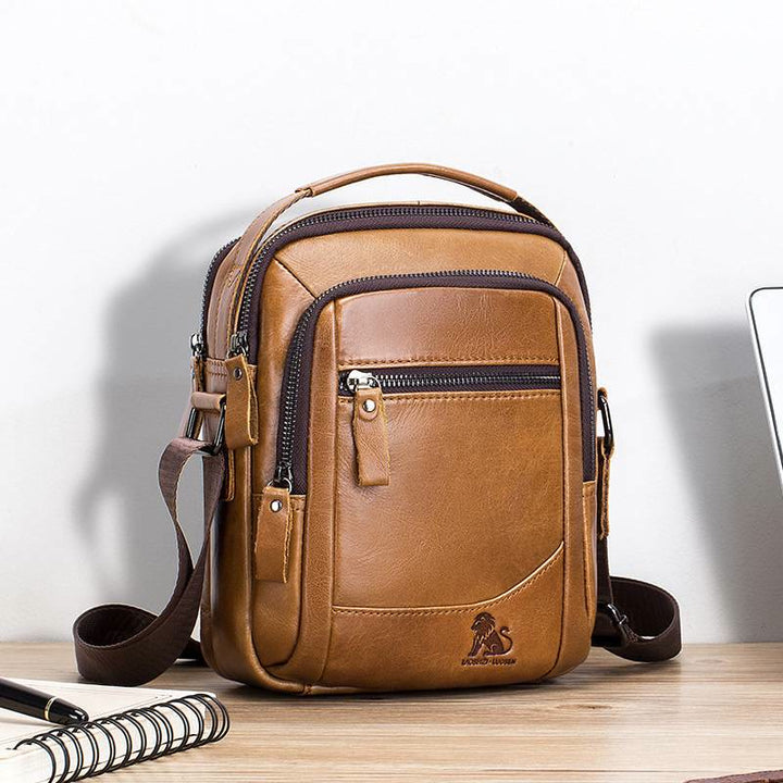 Genuine Leather Vintage Crossbody Bag - image 6