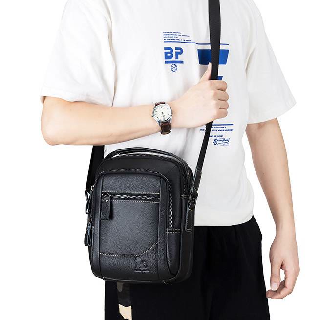 Genuine Leather Vintage Crossbody Bag - image 4