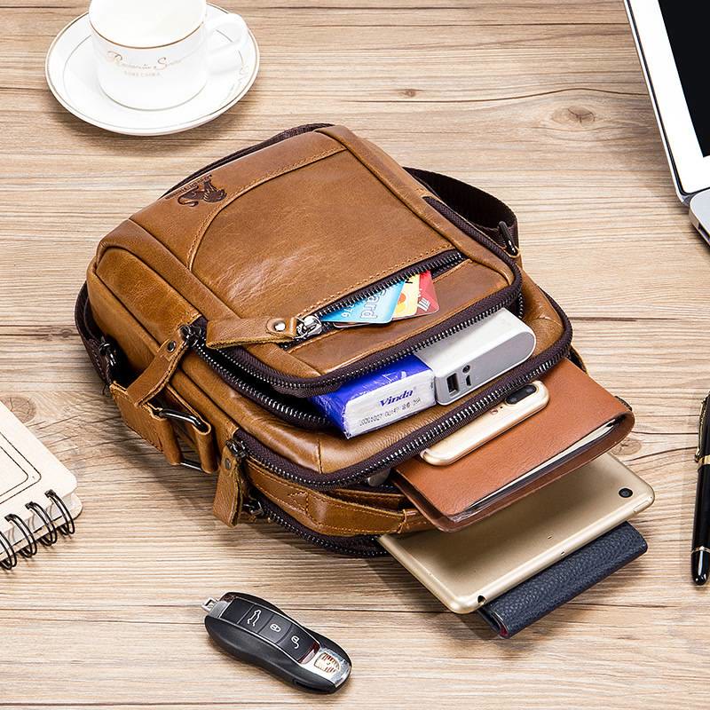 Genuine Leather Vintage Crossbody Bag - image 2