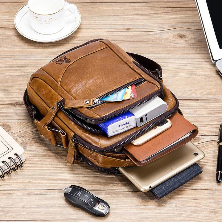 Genuine Leather Vintage Crossbody Bag - image 2