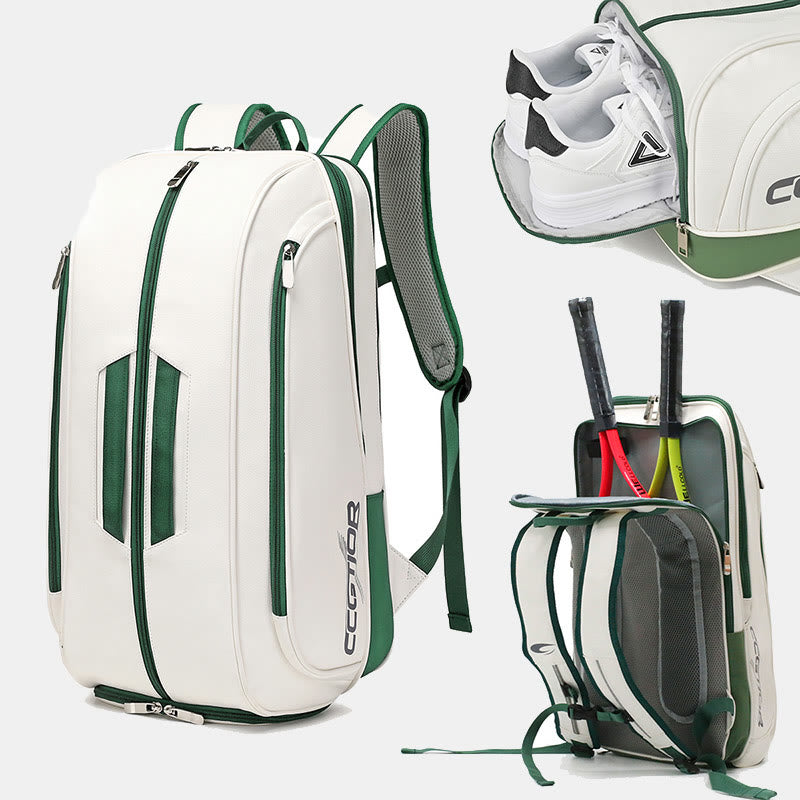 Tennis Backpack for Women Men for Racket Shoes Professional Tennis Bag - Green - image 0