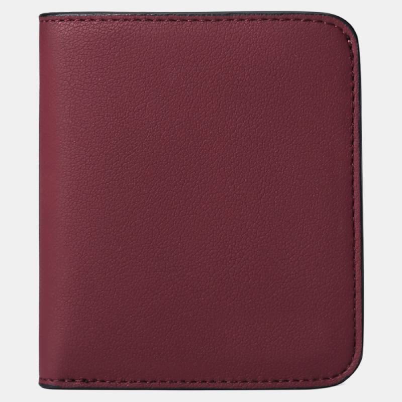 RFID Blocking Slim Bifold Elegant Wallet - DarkRed - image 8