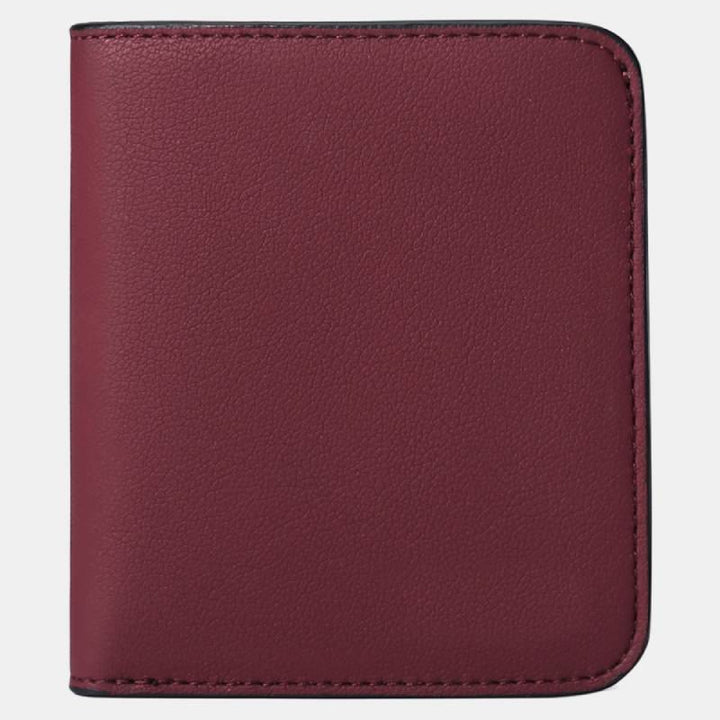 RFID Blocking Slim Bifold Elegant Wallet - DarkRed - image 8