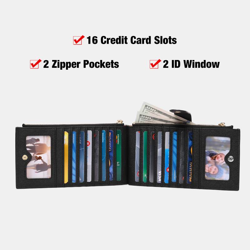 RFID Large Capacity Card Holder Classic Bifold Wallet