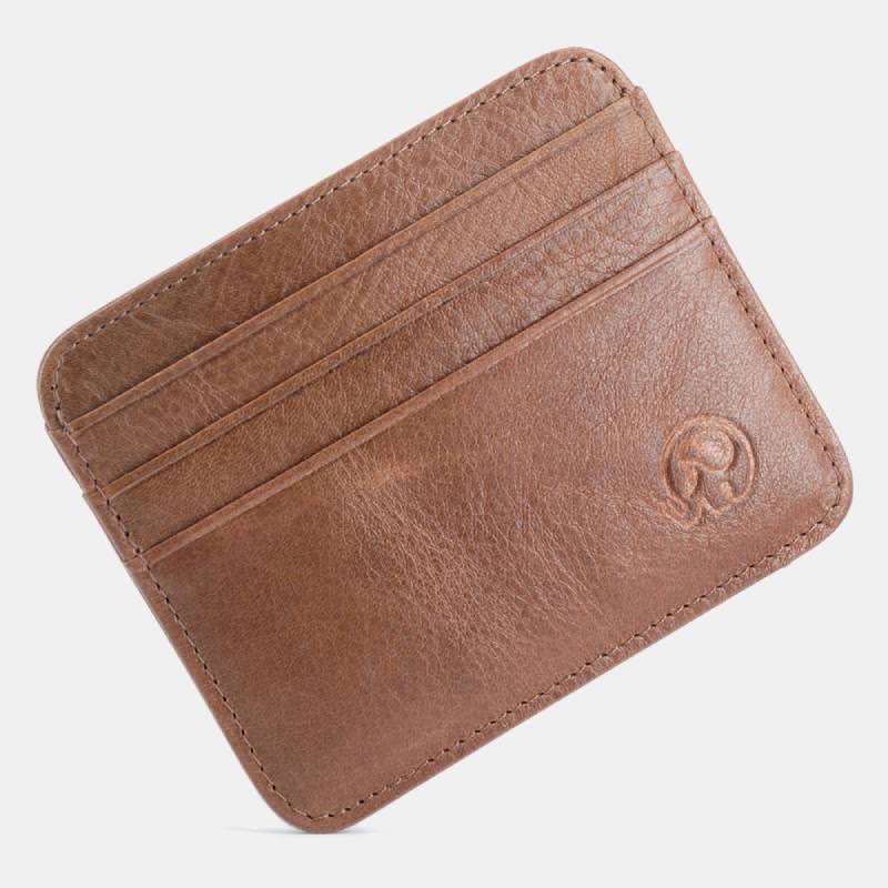 Slim Minimalist Front Pocket Wallet Genuine Leather Card Holder Card Case - Style 9 - image 23