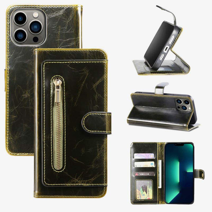 Wallet Case for iPhone PU Leather Durable Phone Case with Card Slot