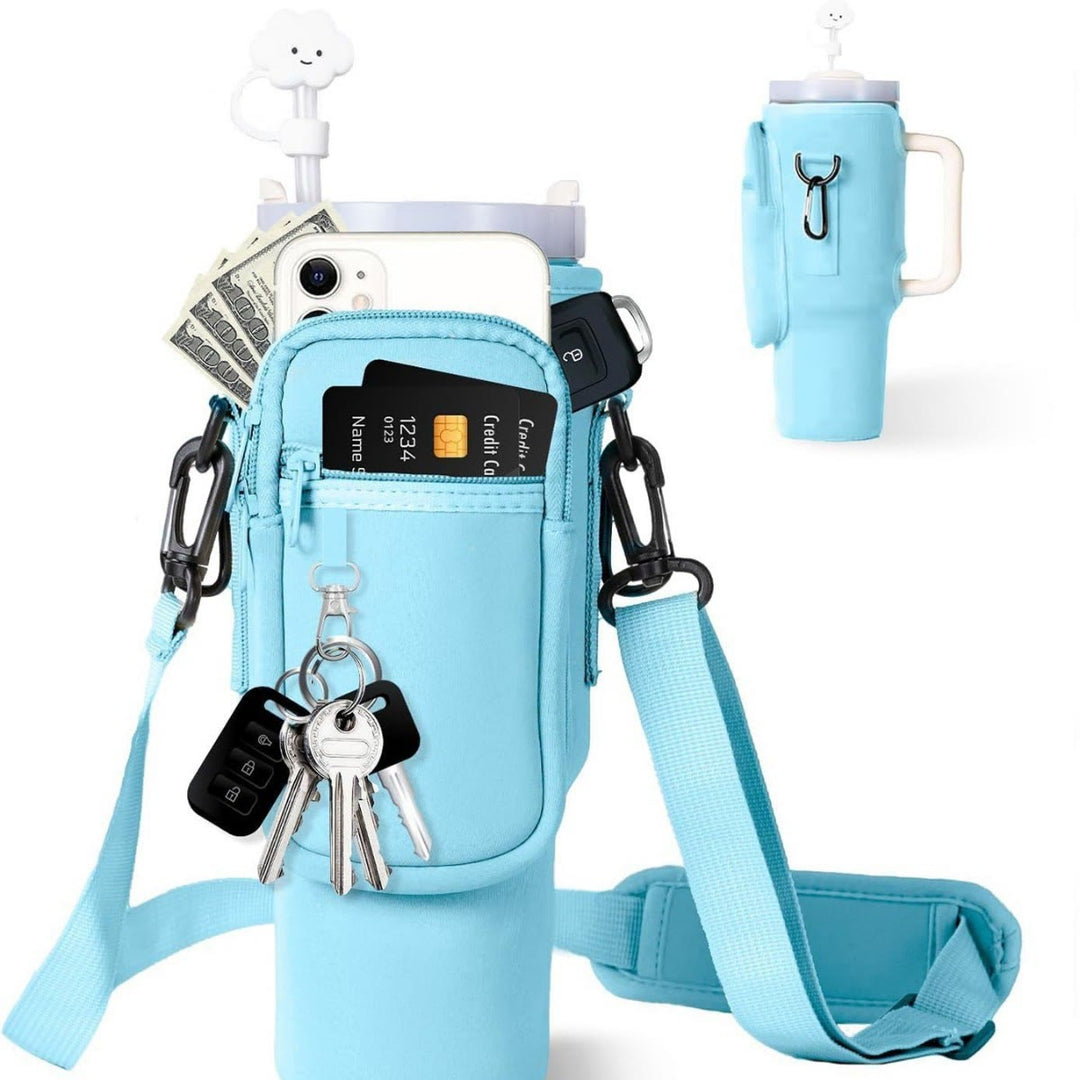 Portable Travel Storage Bag Compatible Bottle Phone Pocket Crossbody Bag