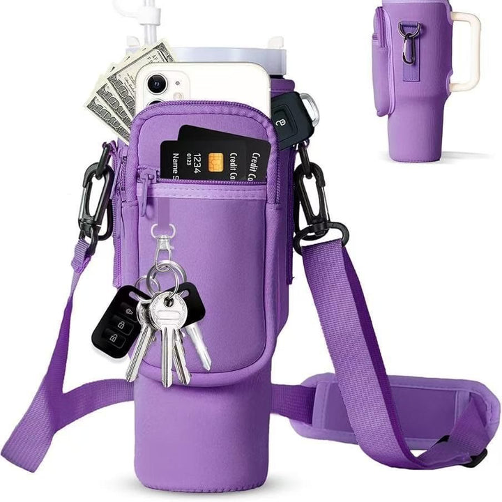 Portable Travel Storage Bag Compatible Bottle Phone Pocket Crossbody Bag
