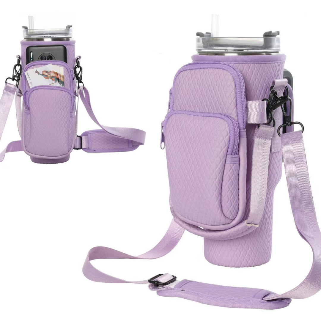 Portable Travel Storage Bag Compatible Bottle Phone Pocket Crossbody Bag