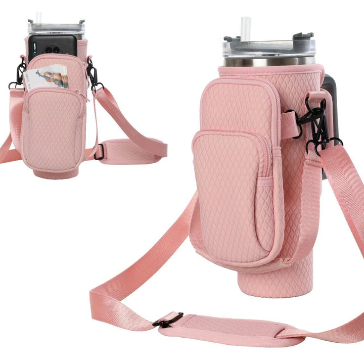 Portable Travel Storage Bag Compatible Bottle Phone Pocket Crossbody Bag