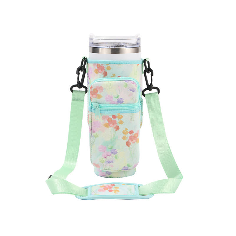 Portable Travel Storage Bag Compatible Bottle Phone Pocket Crossbody Bag