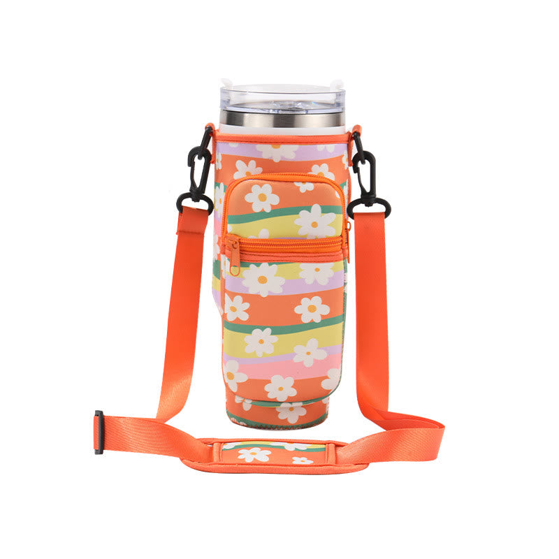 Portable Travel Storage Bag Compatible Bottle Phone Pocket Crossbody Bag