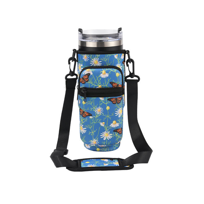 Portable Travel Storage Bag Compatible Bottle Phone Pocket Crossbody Bag