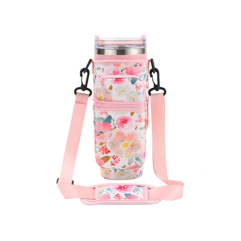 Portable Travel Storage Bag Compatible Bottle Phone Pocket Crossbody Bag
