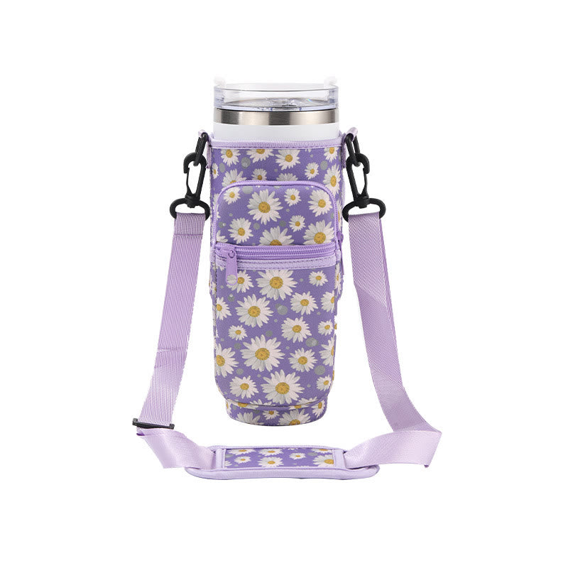 Portable Travel Storage Bag Compatible Bottle Phone Pocket Crossbody Bag