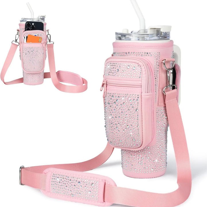 Portable Travel Storage Bag Compatible Bottle Phone Pocket Crossbody Bag