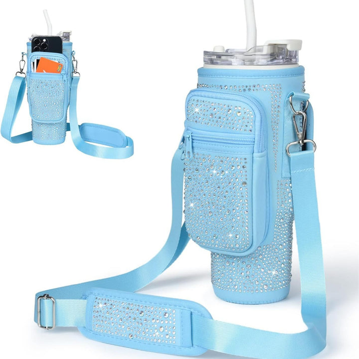 Portable Travel Storage Bag Compatible Bottle Phone Pocket Crossbody Bag