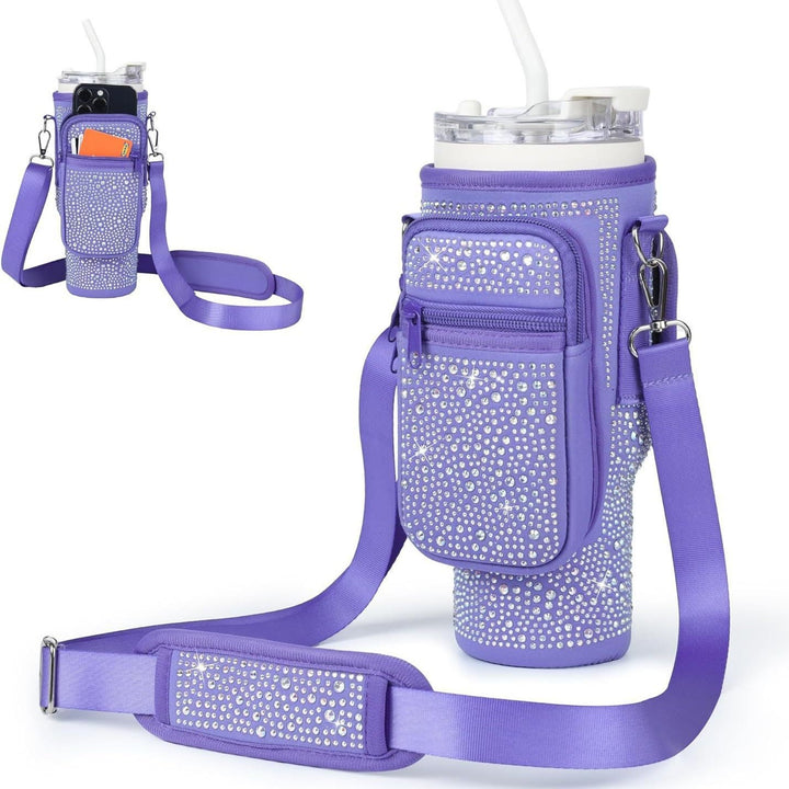 Portable Travel Storage Bag Compatible Bottle Phone Pocket Crossbody Bag
