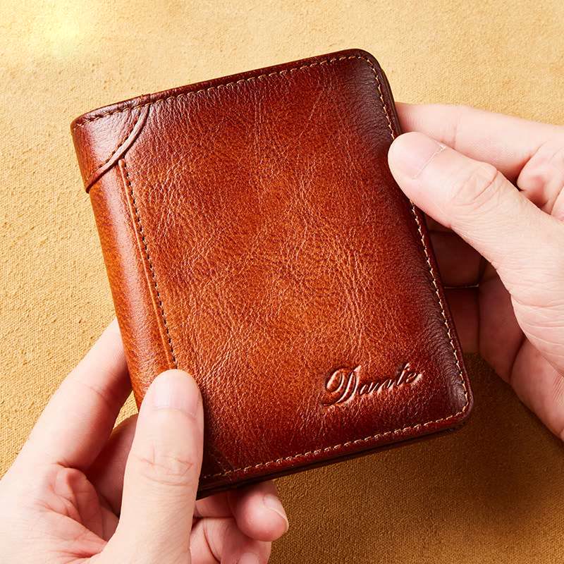RFID Genuine Leather Vintage Card Holder Wallet
