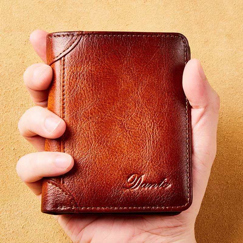 RFID Genuine Leather Vintage Card Holder Wallet